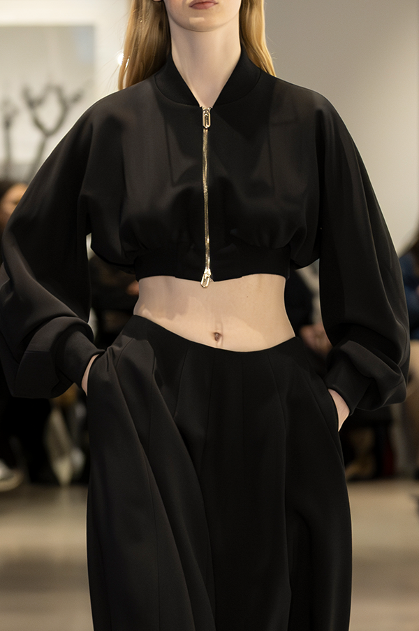Carter Micro Cropped Bomber in Black (Sold Out)
