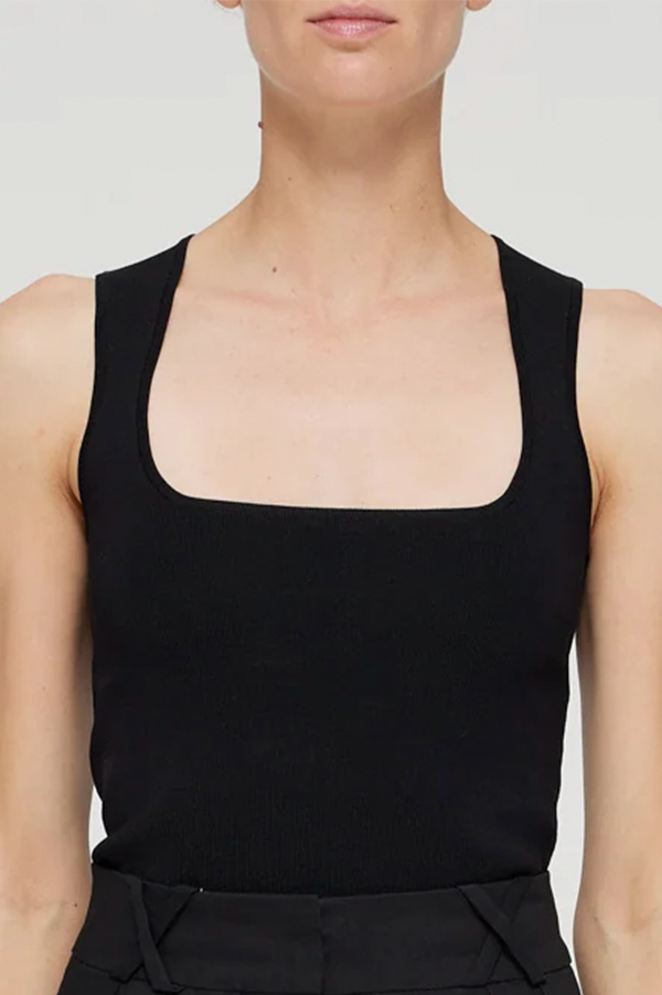 Bustier-Shaped Knitted Top in Black (Sold Out)