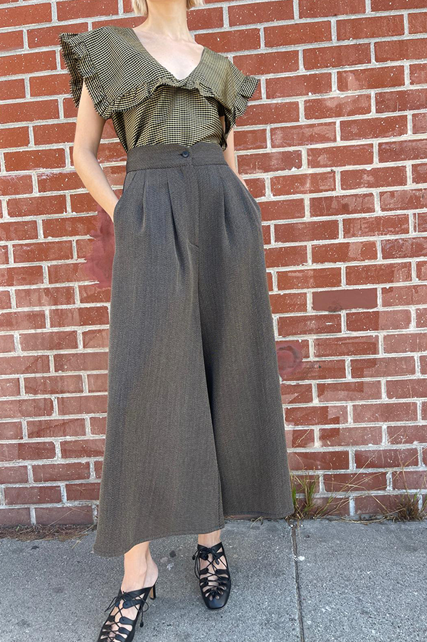 Cover High Waist Pants in Tortora