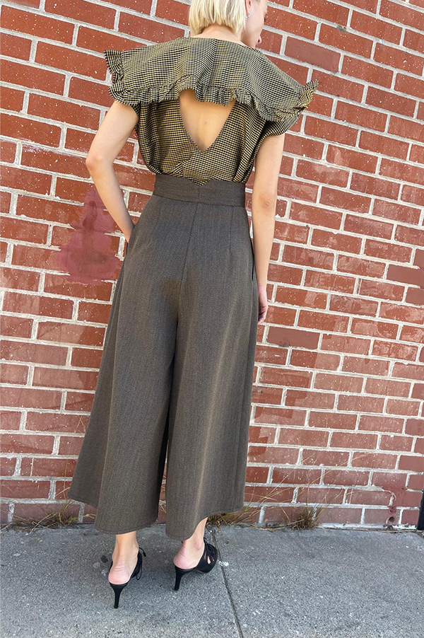 Cover High Waist Pants in Tortora