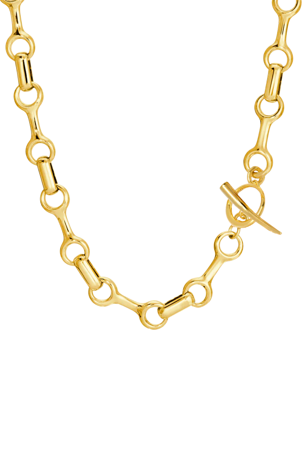 25mm Double Beam Chain Necklace with Tusk Clasp