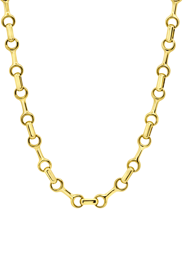 25mm Double Beam Chain Necklace with Tusk Clasp