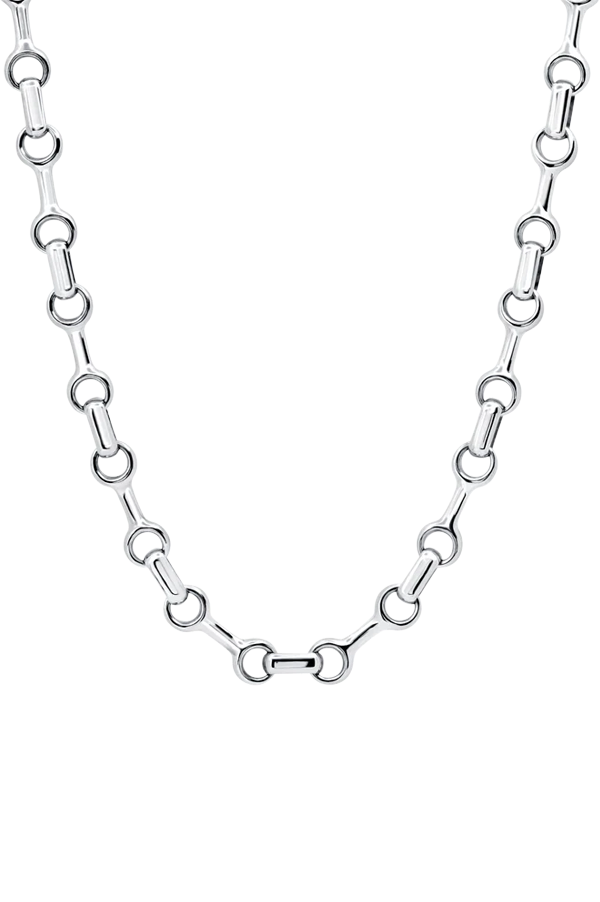 25mm Double Beam Chain Necklace with Tusk Clasp