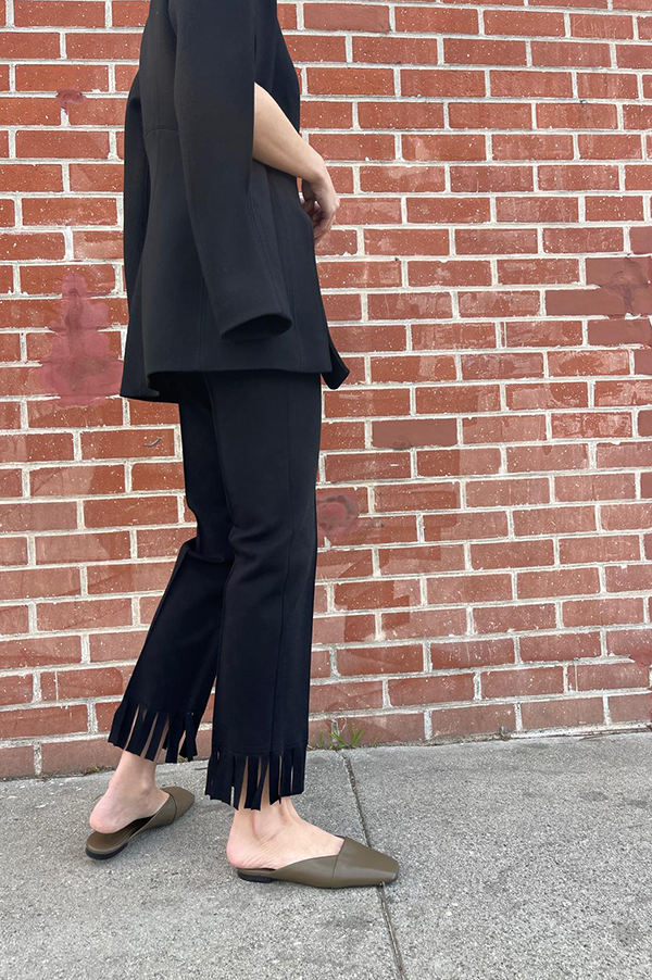 Fringed Louis Pant In Black