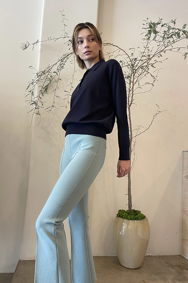 Geo Jacquard Kick Pants In Sage