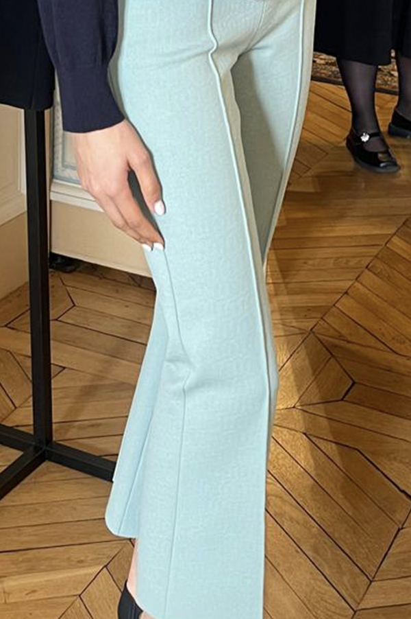 Geo Jacquard Kick Pants In Sage