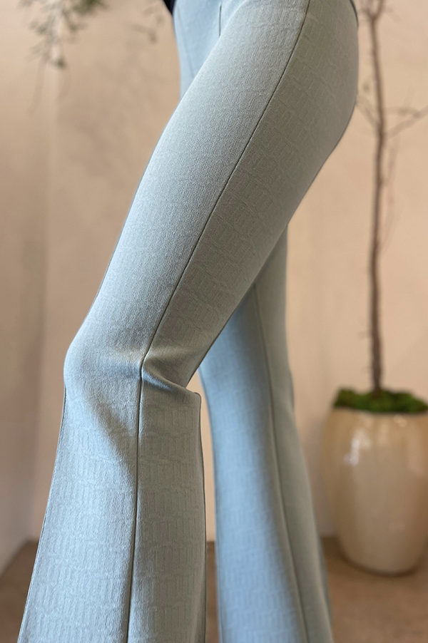 Geo Jacquard Kick Pants In Sage