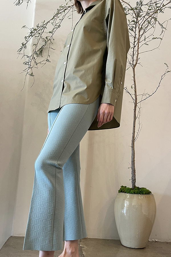 Geo Jacquard Kick Pants In Sage