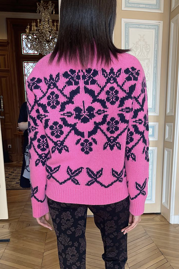 Georgia Fairisle Sweater in Pink Combo