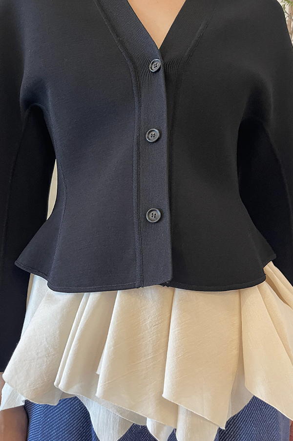 Ashlyn Henry Cardigan. Ashlyn cardigan with peplum. Ashlyn soft merino wool. Ashlyn knit. Ashlyn Fall 2025, Ashlyn sweater. Ashlyn black cardigan. Ashlyn black sweater. Ashlyn  Luxurious knit. Black cardigan. Black cardigan. Des Kohan Ashlyn. Ashlyn Henry Des Kohan Fairfax Ashlyn. Ashlyn West Hollwood. Ashlyn exclusives. Ashlyn winter 2025. n Fall 2025. Ashlyn winter 2025. Ashlyn CFDA nominee. Des Kohan Ashlyn. Des Kohan exclusive Ashlyn. Des Kohan Los Angeles. Ashlyn Park. Ashlyn button down sweater noir. 