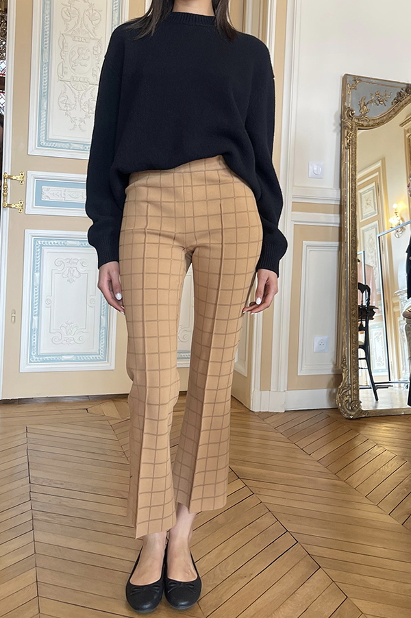 Windowpane Kick Pants in Butterscotch