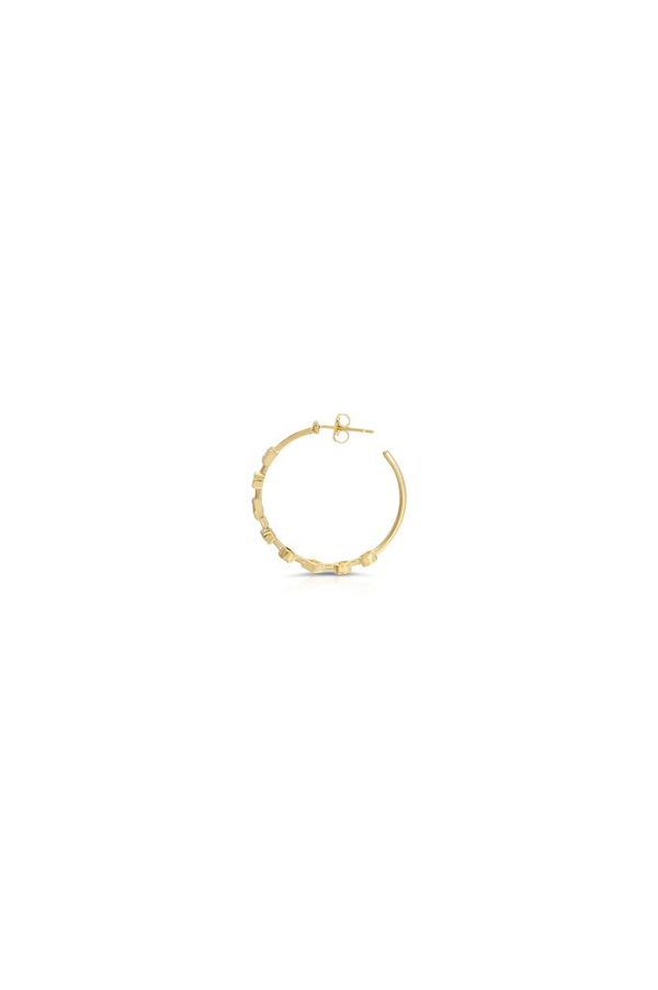 Diamond Mix Gold Hoops