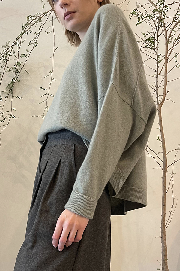Iconic Crewneck Sweater in Milk Matcha
