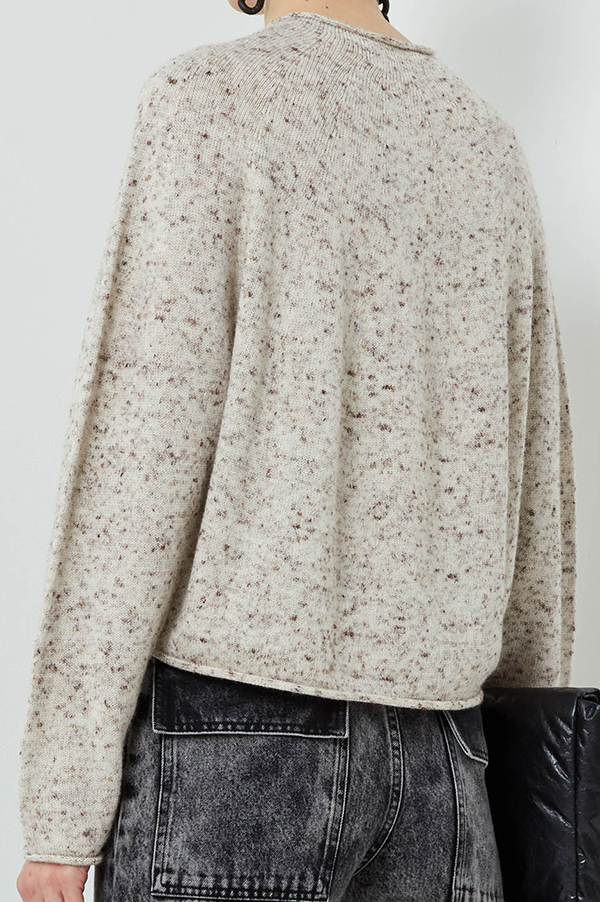 Kulele Speckled Sweater in Speckled Ecru