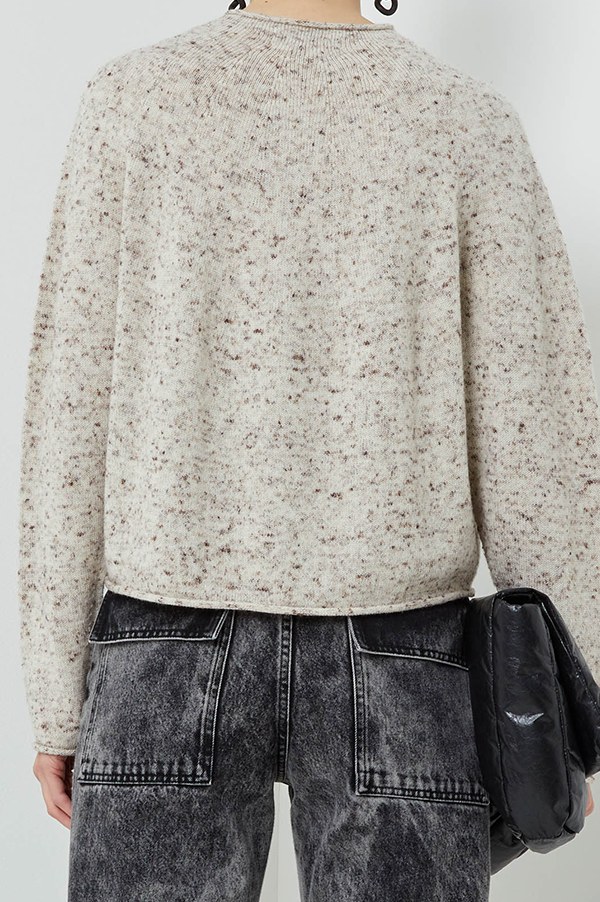 Kulele Speckled Sweater in Speckled Ecru