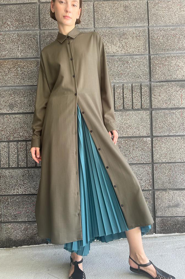 Long Shirt Dress in Military (Sold Out)
