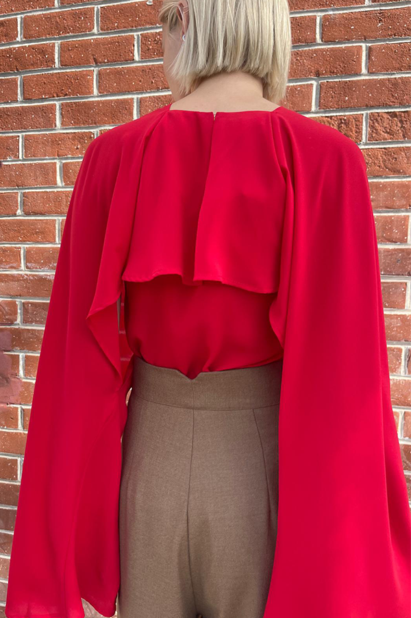 Leni Blouse in Vermillion