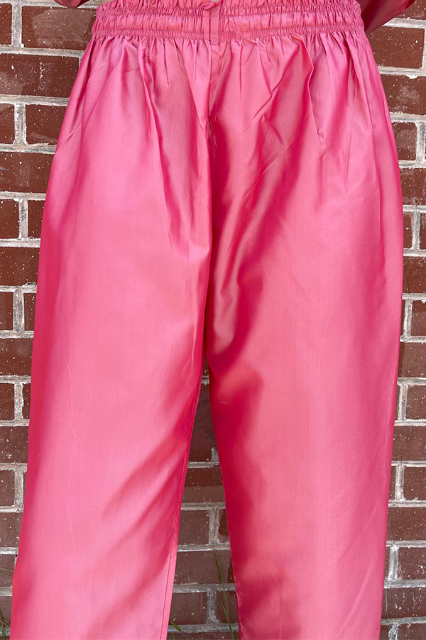 Chelsea Mak silk Lexy pant in rose 