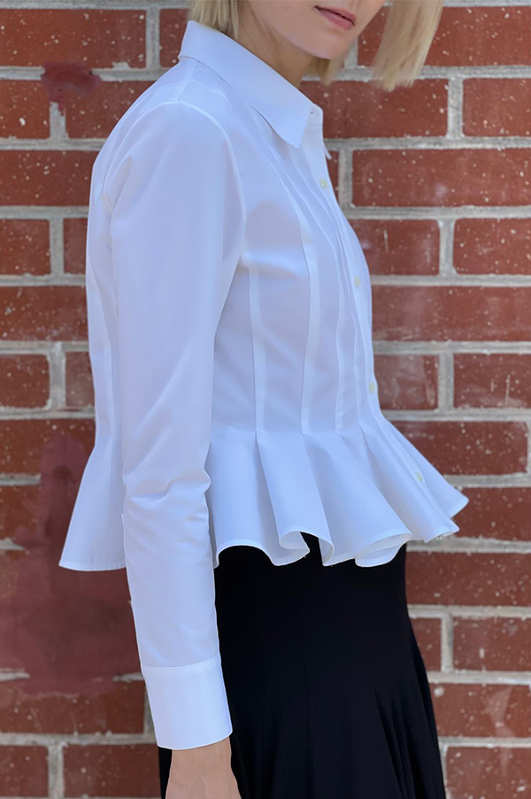 Lulu Long Sleeve Shirt in White