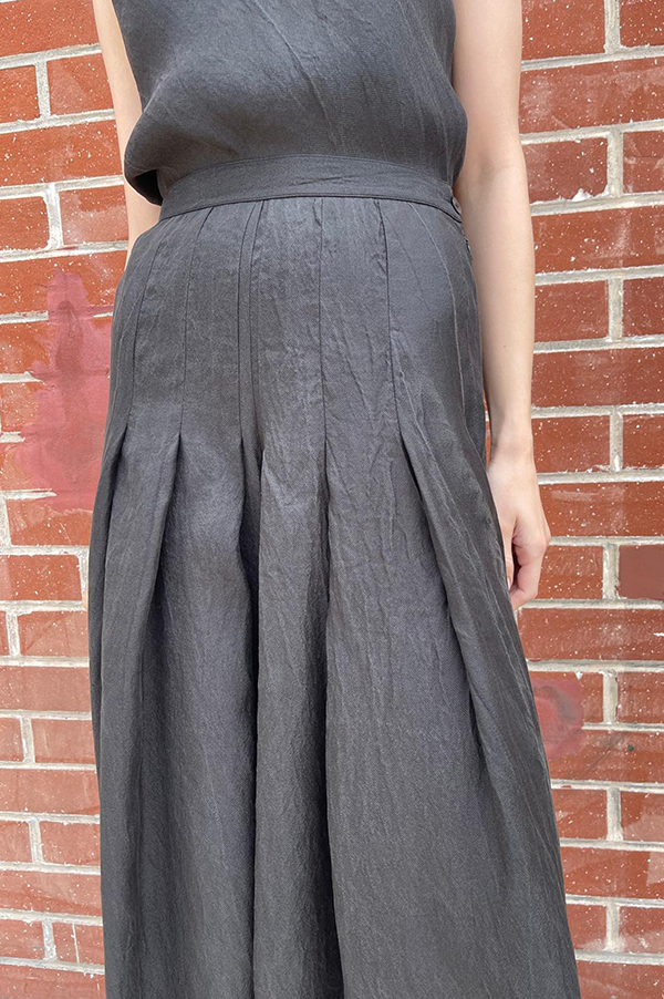 Dusan Pleated Wide Leg Pants in Black