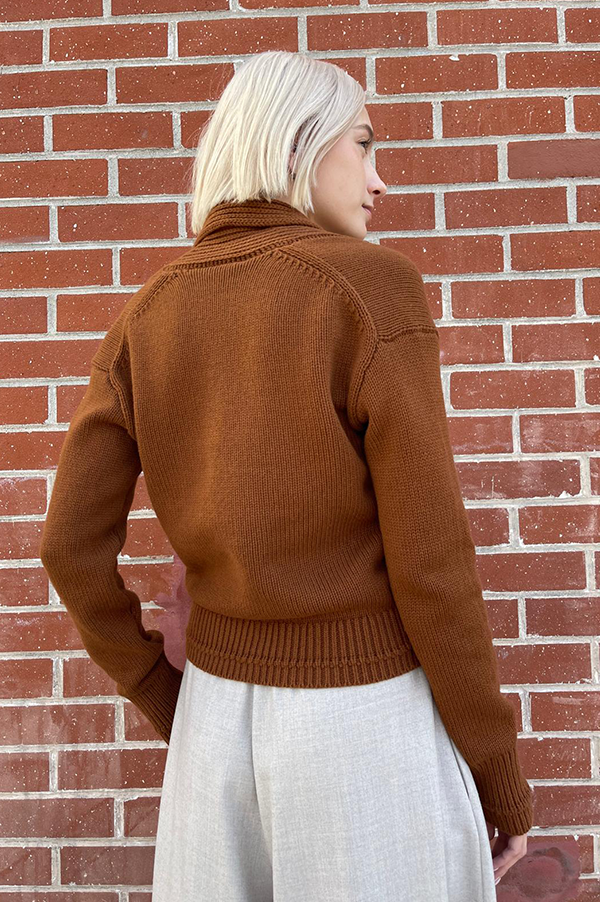 Shawl Collar Sweater in Vicuna