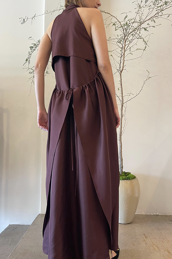 Drini Sleeveless Dress in Plum