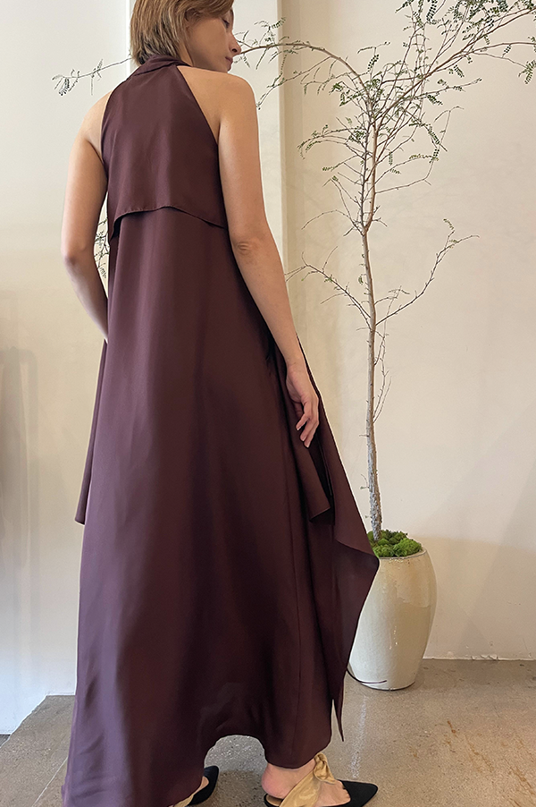 Drini Sleeveless Dress in Plum