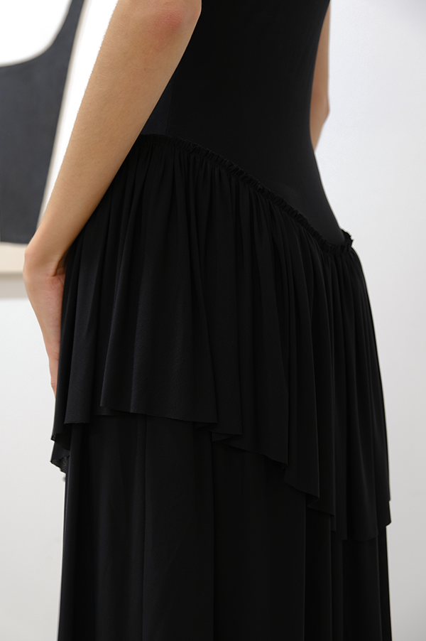 Teriot Jersey Dress in Black