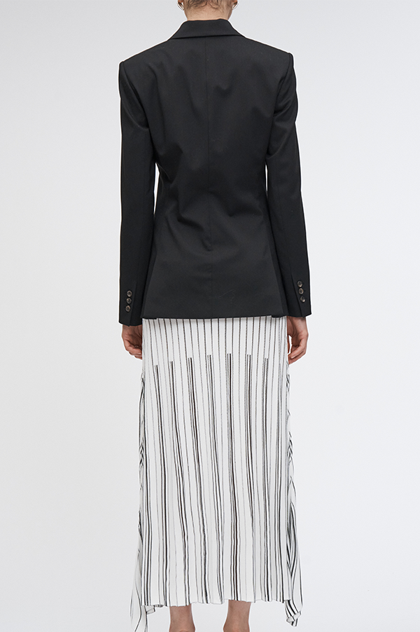 Variegated Pleat Skirt in Off White