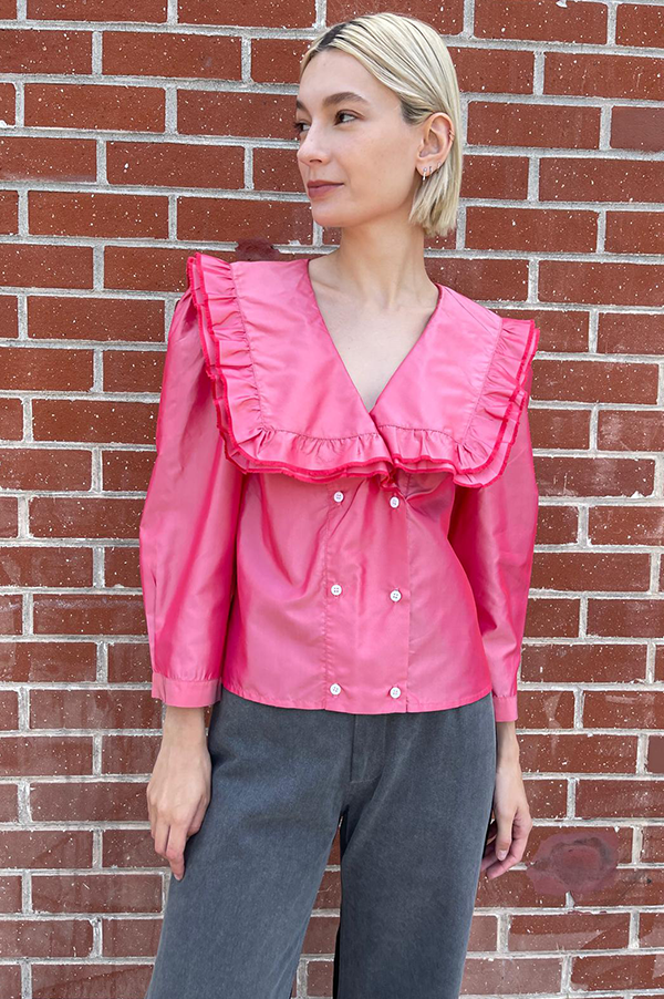 Chelsea Mak Vienna silk blouse in rose