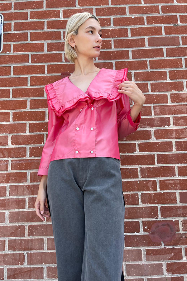 Chelsea Mak Vienna silk blouse in rose