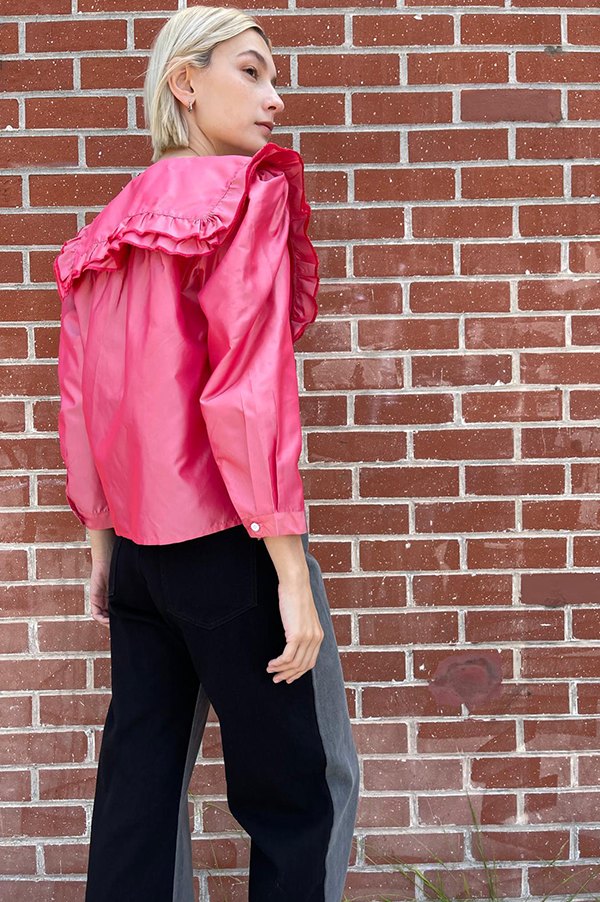 Chelsea Mak Vienna silk blouse in rose