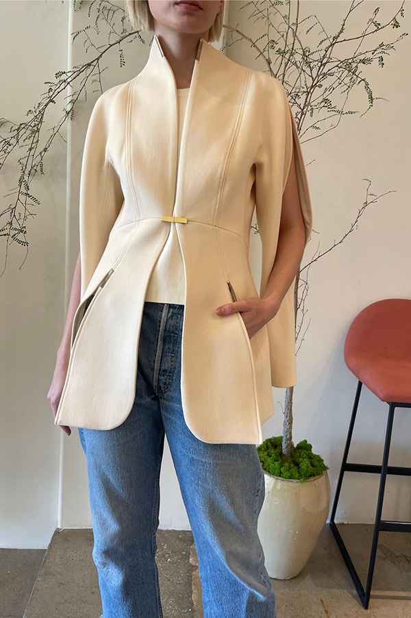 Wide Sleeve Jacket in Cream