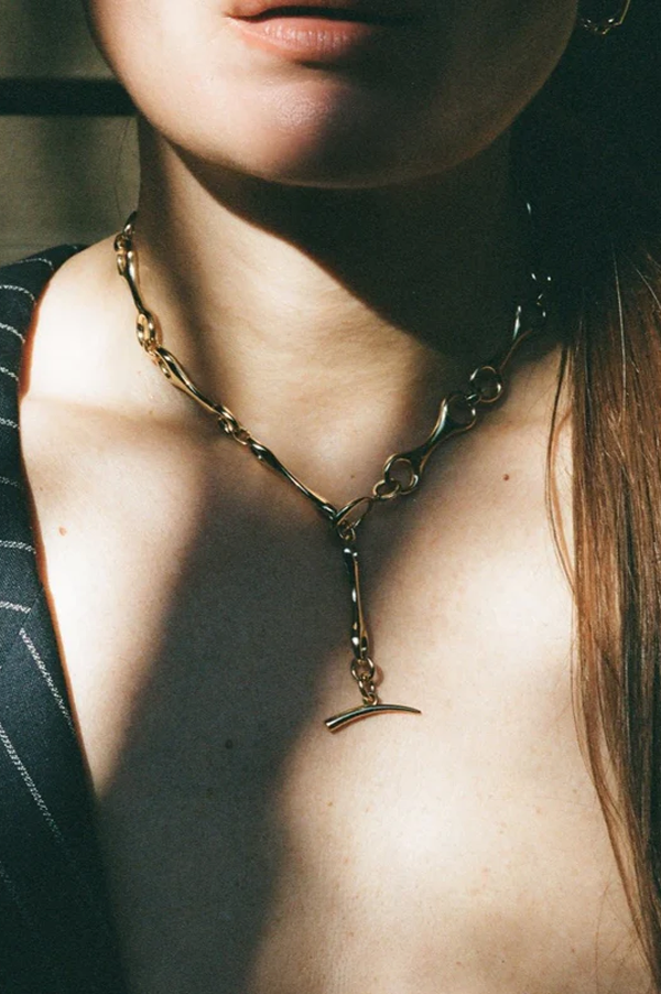 40mm Grande Double Beam Chain Necklace