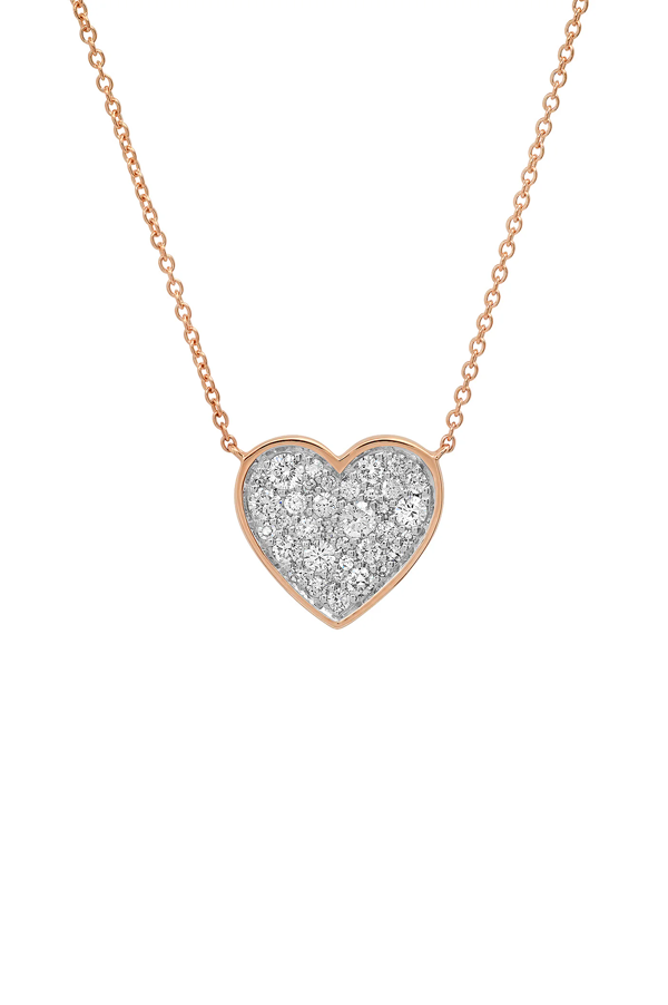 Diamond Bezel Set Heart Necklace