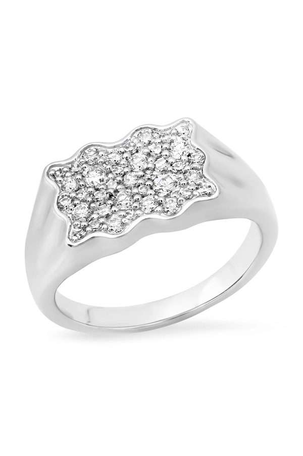 Diamond Form Signet Ring