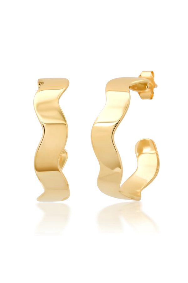 Gold Form Hoops