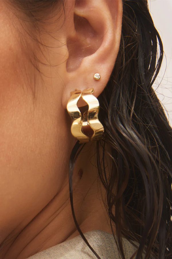 Gold Form Hoops