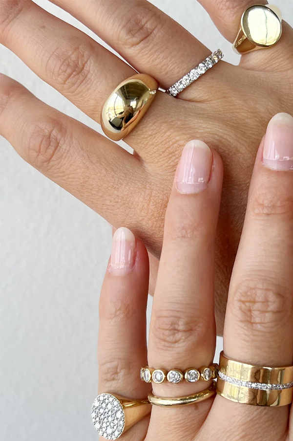 Solid Gold Cocktail Ring