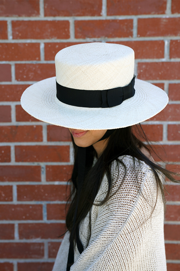 Gloria Hat in Cream with Chinstrap