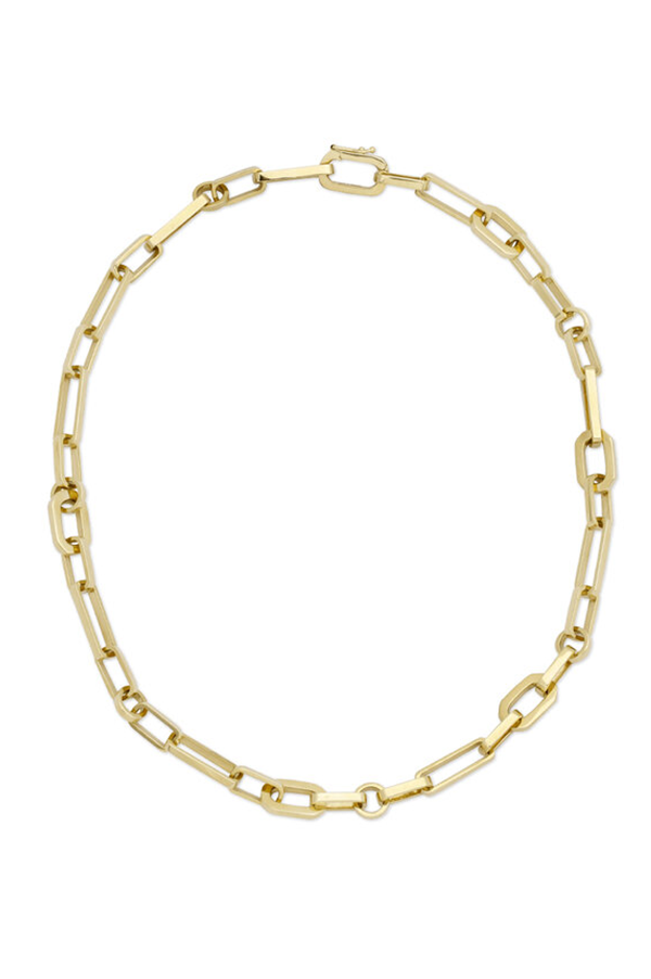14K Yellow Gold Mixed Link Chain Necklace