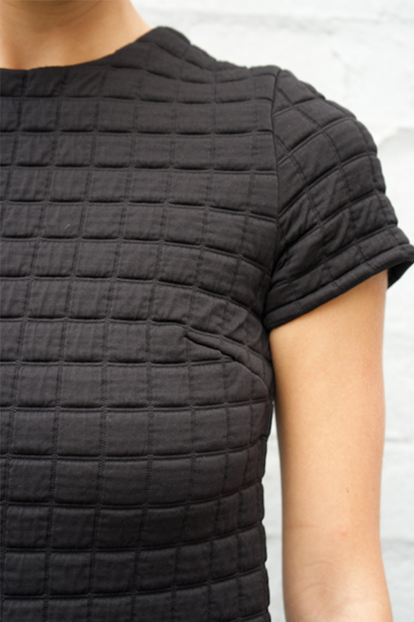 Sid Neigum Quilted Knit Dress In Black