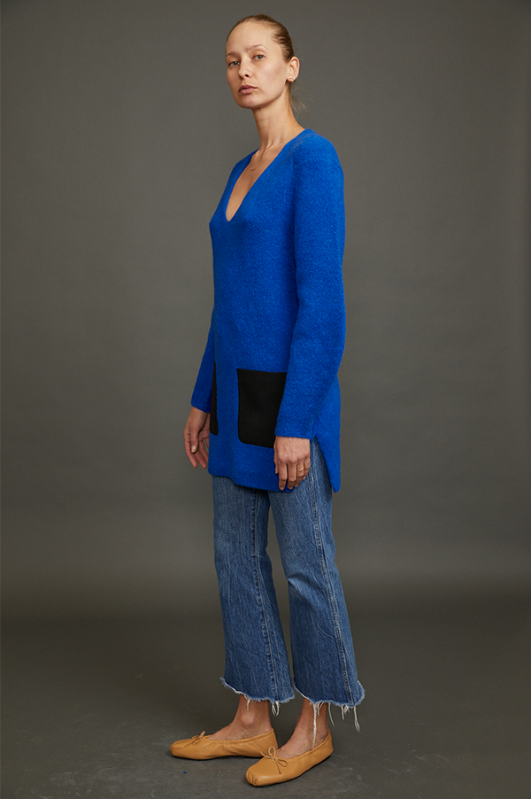 The Patch Pocket Tunic in Cobalt Blue