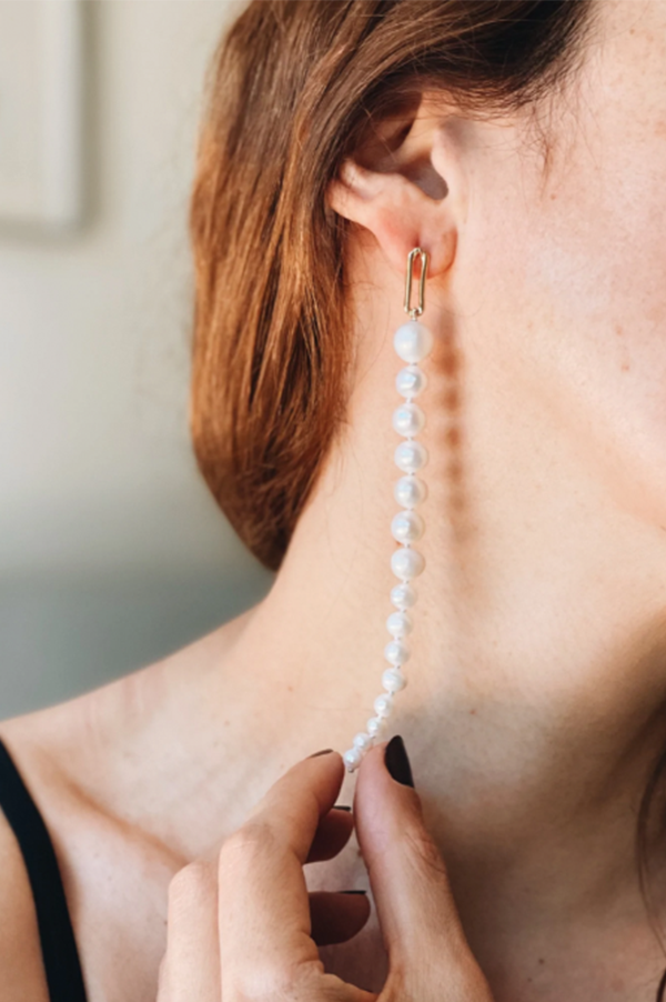 Ascending Pearl Earring