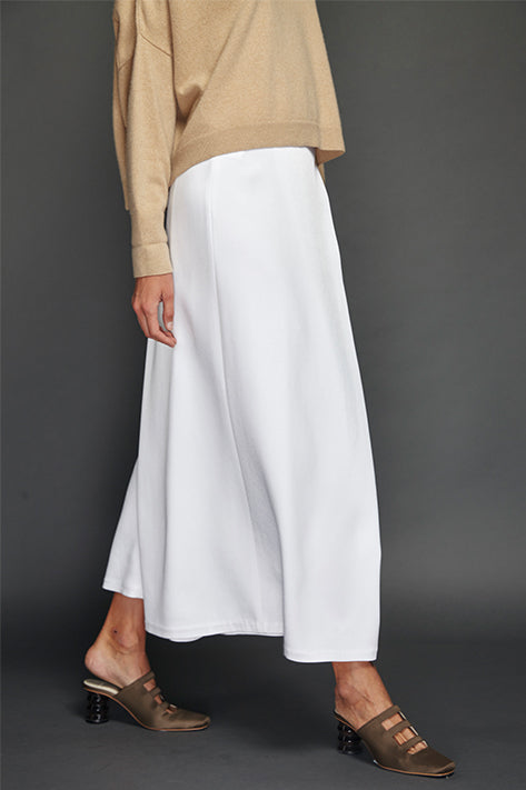 Sid Neigum Bonded Satin Trouser In White