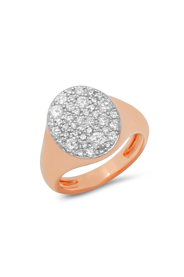 Diamond Signet Pinky Ring
