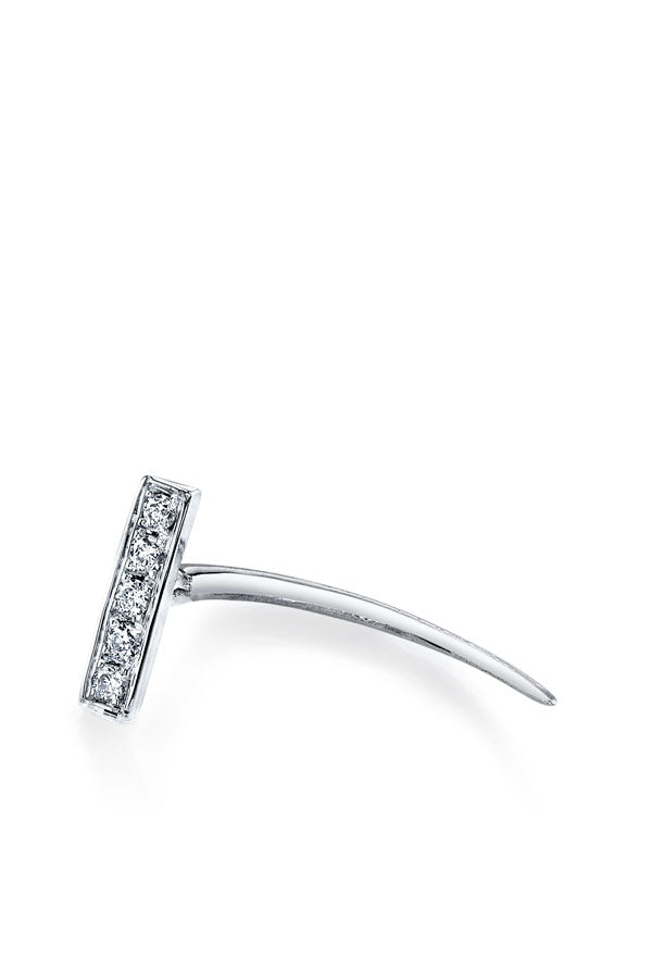 Pave Bar Infinite Tusk Earring