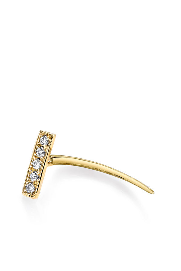 Pave Bar Infinite Tusk Earring