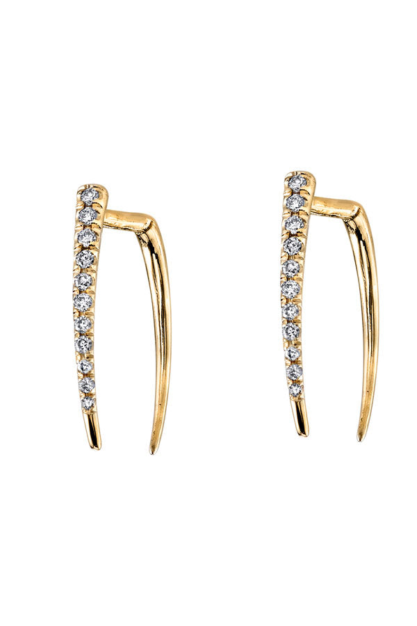 Pave Infinite Tusk Earrings