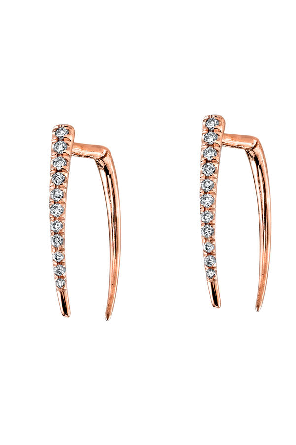 Pave Infinite Tusk Earrings